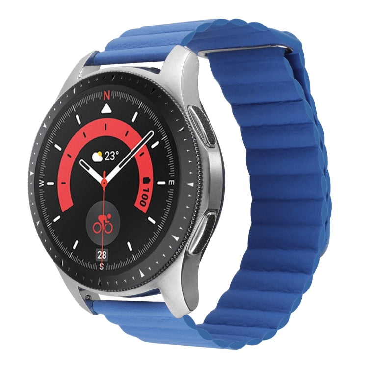 Cinturino per orologio in pelle con anello magnetico universale da 18 mm, For Garmin Forerunner 255S / Venu 2S