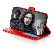 Custodia in pelle sintetica a ribalta orizzontale con motivo mandala in rilievo con supporto e slot per carte e walle e cordino, For Xiaomi Redmi Note 9S