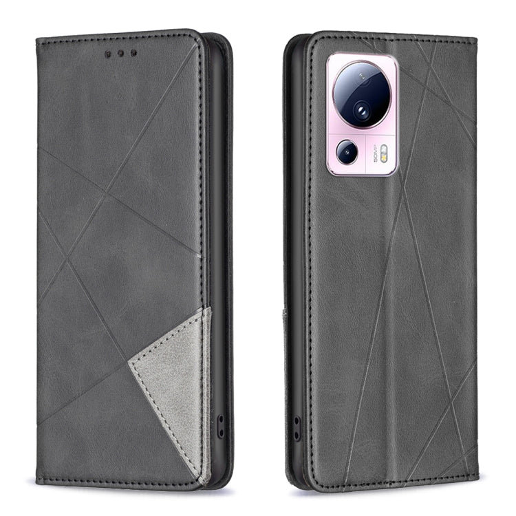 Custodia per telefono in pelle magnetica invisibile prismatica, For Xiaomi 13 Lite / Civi 2