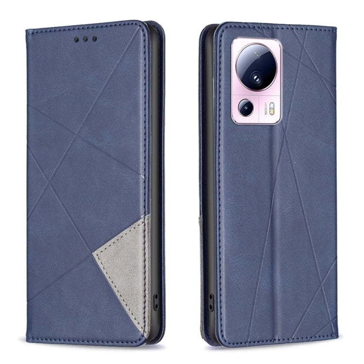 Custodia per telefono in pelle magnetica invisibile prismatica, For Xiaomi 13 Lite / Civi 2