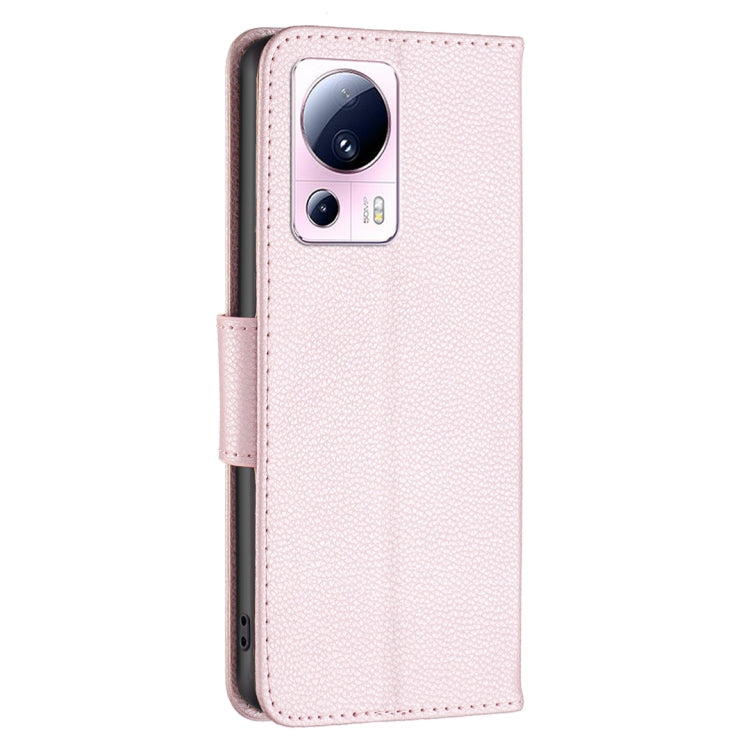 Custodia per telefono in pelle di colore puro con texture Litchi, For Xiaomi 13 Lite / Civi 2