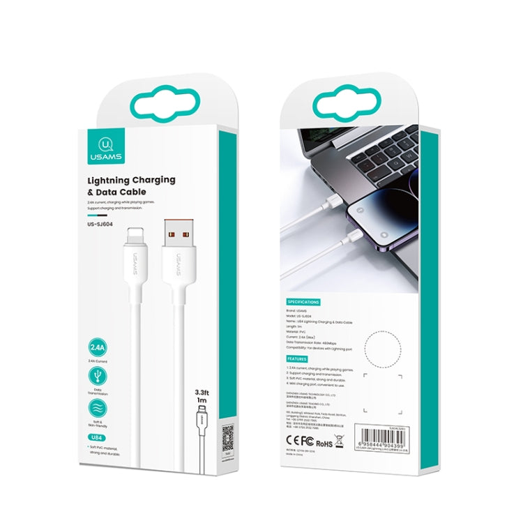 USAMS US-SJ604 U84 Cavo dati di ricarica da USB a 8 pin da 2,4 A, 8 Pin 1m, 8 Pin 2m, 8 Pin 3m