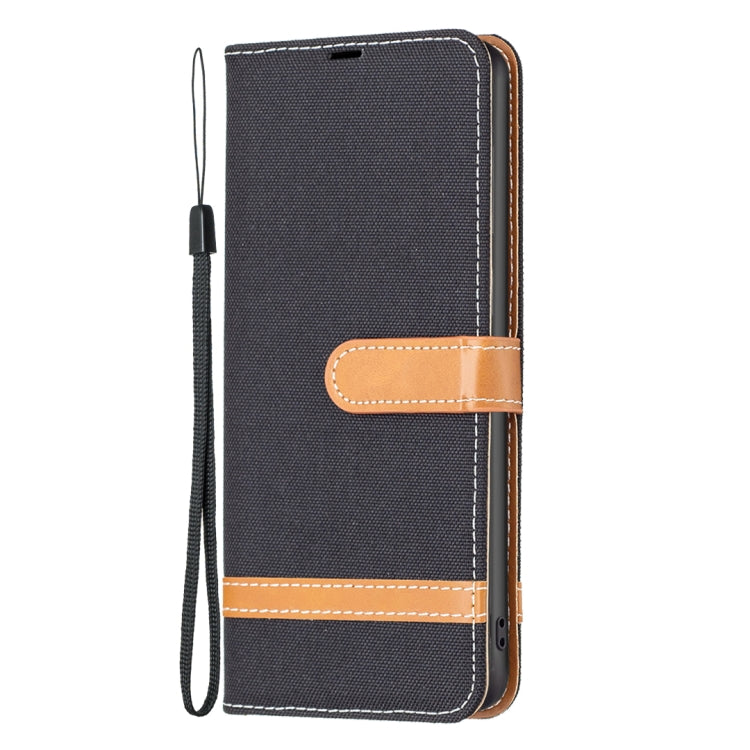 Custodia per telefono in pelle con texture denim a blocchi di colore, For Xiaomi 13 Lite / Civi 2
