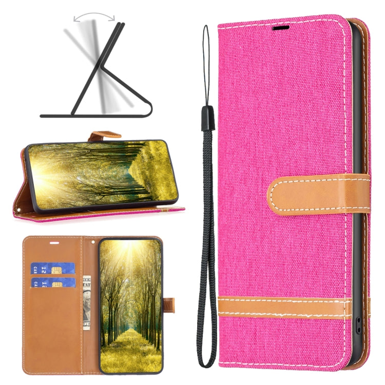 Custodia per telefono in pelle con texture denim a blocchi di colore, For Xiaomi 13 Lite / Civi 2