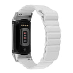 Cinturino in pelle con anello magnetico, For Fitbit Charge 5