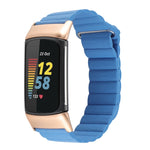 Cinturino in pelle con anello magnetico, For Fitbit Charge 5