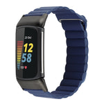Cinturino in pelle con anello magnetico, For Fitbit Charge 5