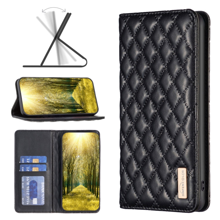 Custodia per telefono a conchiglia in pelle magnetica Diamond Lattice, For Xiaomi 13 Lite / Civi 2