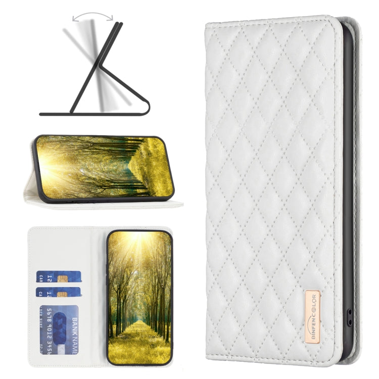 Custodia per telefono a conchiglia in pelle magnetica Diamond Lattice, For Xiaomi 13 Lite / Civi 2