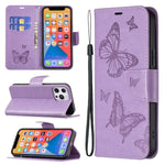Custodia per telefono in pelle goffrata con due farfalle, For Xiaomi 13 Lite / Civi 2
