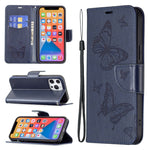 Custodia per telefono in pelle goffrata con due farfalle, For Xiaomi 13 Lite / Civi 2