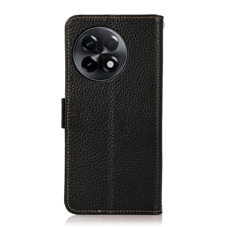 KHAZNEH Custodia per telefono RFID in vera pelle Litchi magnetica laterale, For OnePlus Ace 2 5G, For Realme GT Neo 5, For Xiaomi Redmi 12C/Redmi 11A 4G