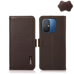 KHAZNEH Custodia per telefono RFID in vera pelle Litchi magnetica laterale, For OnePlus Ace 2 5G, For Realme GT Neo 5, For Xiaomi Redmi 12C/Redmi 11A 4G