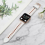 Cinturino per orologio in vera pelle con rivetto punk, For Apple Watch Series 7 41mm / 6 & SE & 5 & 4 40mm, For Apple Watch Ultra 49mm / Series 8&7 45mm / SE 2&6&SE&5&4 44mm