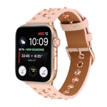Cinturino per orologio in vera pelle con rivetto punk, For Apple Watch Series 7 41mm / 6 & SE & 5 & 4 40mm, For Apple Watch Ultra 49mm / Series 8&7 45mm / SE 2&6&SE&5&4 44mm