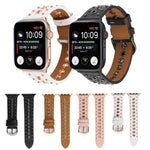 Cinturino per orologio in vera pelle con rivetto punk, For Apple Watch Series 7 41mm / 6 & SE & 5 & 4 40mm, For Apple Watch Ultra 49mm / Series 8&7 45mm / SE 2&6&SE&5&4 44mm