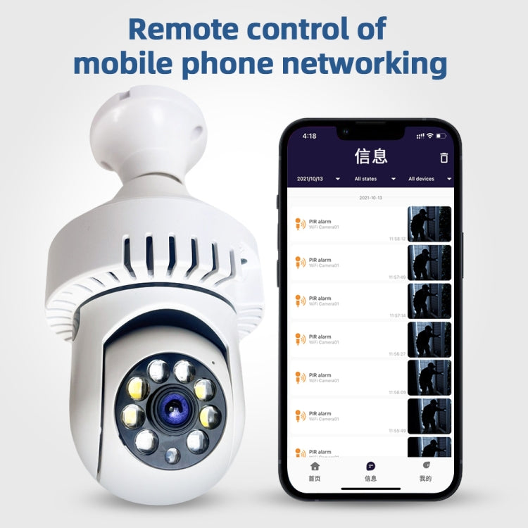 Telecamera WiFi con lampadina 1080P e allarme fumo DP36