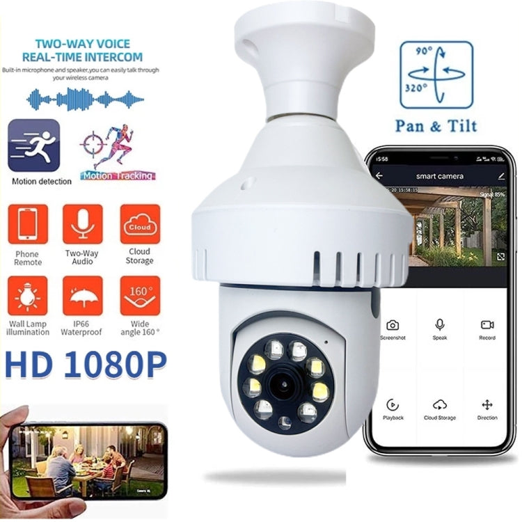 Telecamera WiFi con lampadina 1080P e allarme fumo DP36