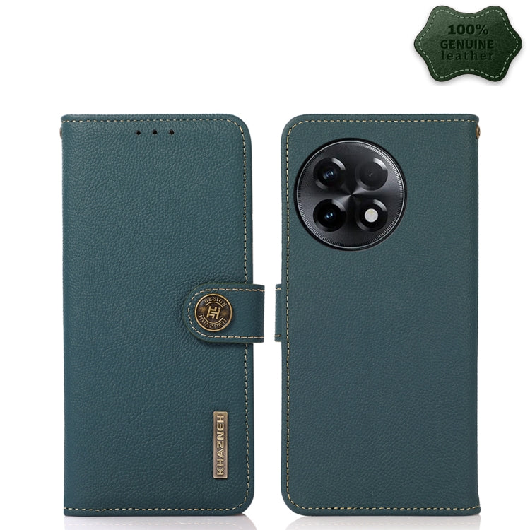 Custodia per telefono in vera pelle KHAZNEH Custer Texture RFID, For OnePlus Ace 2 5G, For Xiaomi Redmi 12C/Redmi 11A 4G