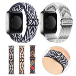 Cinturino elastico con fibbia in stile etnico, For Apple Watch Series 7 41mm / 6 & SE & 5 & 4 40mm, For Apple Watch Ultra 49mm / Series 8&7 45mm / SE 2&6&SE&5&4 44mm