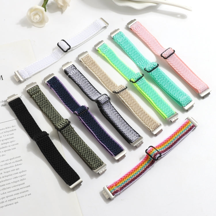 Cinturino per orologio in nylon intrecciato con fibbia, For Fitbit Charge 5, For Fitbit Inspire 2, For Fitbit Inspire