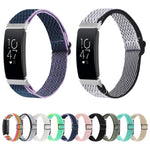 Cinturino per orologio in nylon intrecciato con fibbia, For Fitbit Charge 5, For Fitbit Inspire 2, For Fitbit Inspire