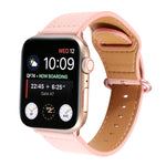 Cinturino in vera pelle tinta unita, For Apple Watch Series 7 41mm / 6 & SE & 5 & 4 40mm / 3 & 2 & 1 38mm, For Apple Watch Series 7 45mm / 6 & SE & 5 & 4 44mm / 3 & 2 & 1 42mm