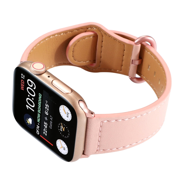 Cinturino in vera pelle tinta unita, For Apple Watch Series 7 41mm / 6 & SE & 5 & 4 40mm / 3 & 2 & 1 38mm, For Apple Watch Series 7 45mm / 6 & SE & 5 & 4 44mm / 3 & 2 & 1 42mm