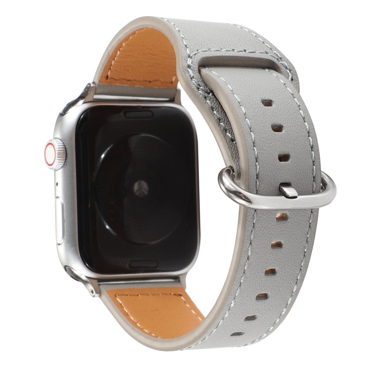 Cinturino in vera pelle tinta unita, For Apple Watch Series 7 41mm / 6 & SE & 5 & 4 40mm / 3 & 2 & 1 38mm, For Apple Watch Series 7 45mm / 6 & SE & 5 & 4 44mm / 3 & 2 & 1 42mm
