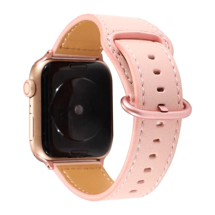 Cinturino in vera pelle tinta unita, For Apple Watch Series 7 41mm / 6 & SE & 5 & 4 40mm / 3 & 2 & 1 38mm, For Apple Watch Series 7 45mm / 6 & SE & 5 & 4 44mm / 3 & 2 & 1 42mm