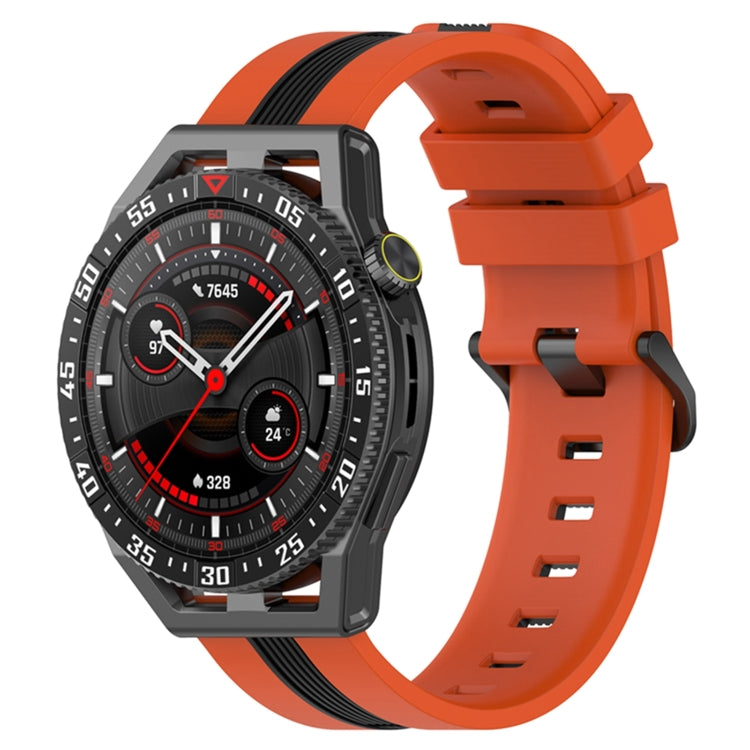 Cinturino in silicone bicolore verticale da 22 mm, For Coros Apex 46mm/Apex Pro / Ticwatch Pro 3