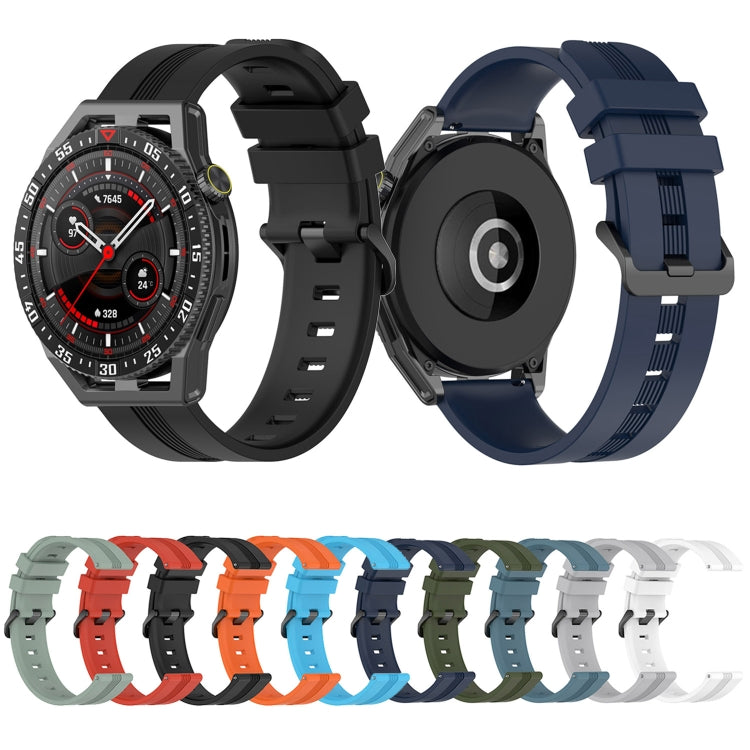 Cinturino in silicone tinta unita verticale da 22 mm, For Coros Apex 46mm/Apex Pro / Ticwatch Pro 3