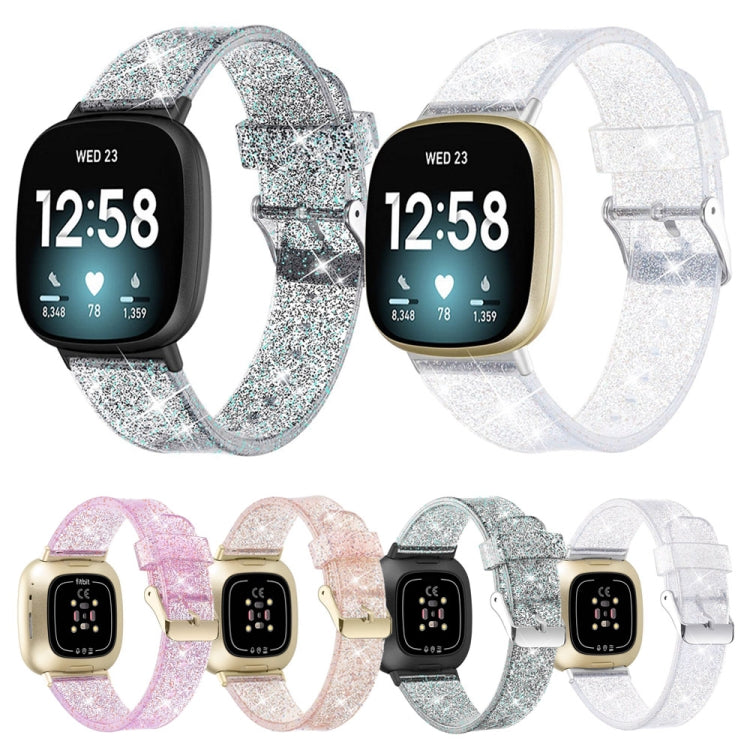 Cinturino universale in TPU con polvere flash, For Fitbit Versa 4 / Sense 2