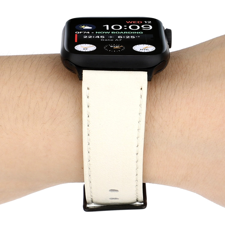 Cinturino in pelle di vacchetta, For Apple Watch Series 8&7 41mm / SE 2&6&SE&5&4 40mm / 3&2&1 38mm, For Apple Watch Series 7 45mm / 6 & SE & 5 & 4 44mm / 3 & 2 & 1 42mm, For Apple Watch Series 7 41mm / 6 & SE & 5 & 4 40mm / 3 & 2 & 1 38mm              ...