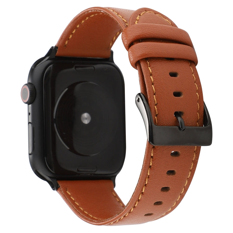 Cinturino in pelle di vacchetta, For Apple Watch Series 8&7 41mm / SE 2&6&SE&5&4 40mm / 3&2&1 38mm, For Apple Watch Series 7 45mm / 6 & SE & 5 & 4 44mm / 3 & 2 & 1 42mm, For Apple Watch Series 7 41mm / 6 & SE & 5 & 4 40mm / 3 & 2 & 1 38mm              ...