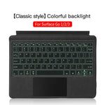 Custodia in pelle con tastiera Bluetooth magnetica con retroilluminazione, For Microsoft Surface Go1 / 2 / 3, For Microsoft Surface Pro 3 / 4 / 5 / 6 / 7 / 7+, For Microsoft Surface Pro 8 / 9 / X