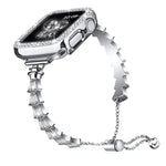 Cinturino in metallo con corona piena di diamanti, For Apple Watch Series 8&7 45mm / SE 2&6&SE&5&4 44mm, For Apple Watch Series 8&7 41mm / SE 2&6&SE&5&4 40mm