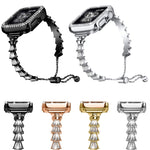 Cinturino in metallo con corona piena di diamanti, For Apple Watch Series 8&7 45mm / SE 2&6&SE&5&4 44mm, For Apple Watch Series 8&7 41mm / SE 2&6&SE&5&4 40mm