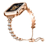 Cinturino in metallo con corona piena di diamanti, For Apple Watch Series 8&7 45mm / SE 2&6&SE&5&4 44mm, For Apple Watch Series 8&7 41mm / SE 2&6&SE&5&4 40mm