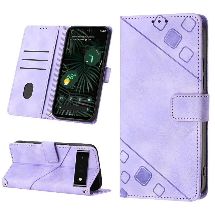 Custodia per telefono in pelle goffrata effetto pelle, For Google Pixel 6, For Google Pixel 6 Pro, For Google Pixel 6a 5G, For Google Pixel 7
