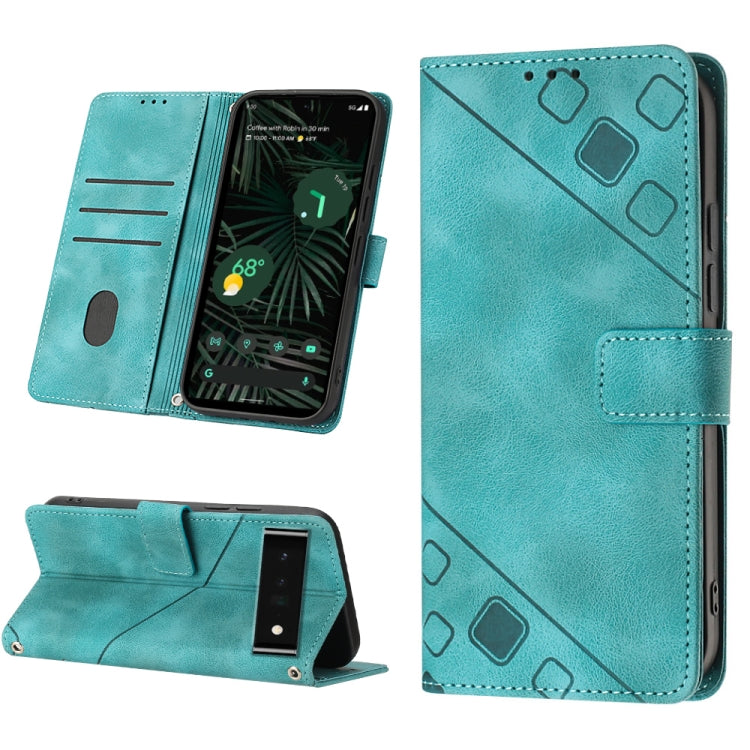 Custodia per telefono in pelle goffrata effetto pelle, For Google Pixel 6, For Google Pixel 6 Pro, For Google Pixel 6a 5G, For Google Pixel 7