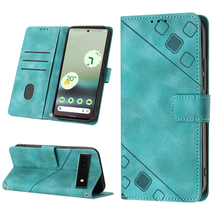 Custodia per telefono in pelle goffrata effetto pelle, For Google Pixel 6, For Google Pixel 6 Pro, For Google Pixel 6a 5G, For Google Pixel 7