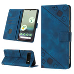 Custodia per telefono in pelle goffrata effetto pelle, For Google Pixel 6, For Google Pixel 6 Pro, For Google Pixel 6a 5G, For Google Pixel 7