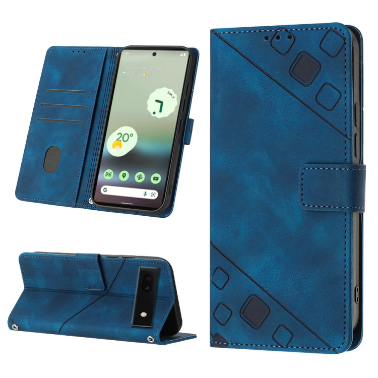 Custodia per telefono in pelle goffrata effetto pelle, For Google Pixel 6, For Google Pixel 6 Pro, For Google Pixel 6a 5G, For Google Pixel 7