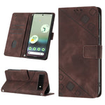 Custodia per telefono in pelle goffrata effetto pelle, For Google Pixel 6, For Google Pixel 6 Pro, For Google Pixel 6a 5G, For Google Pixel 7