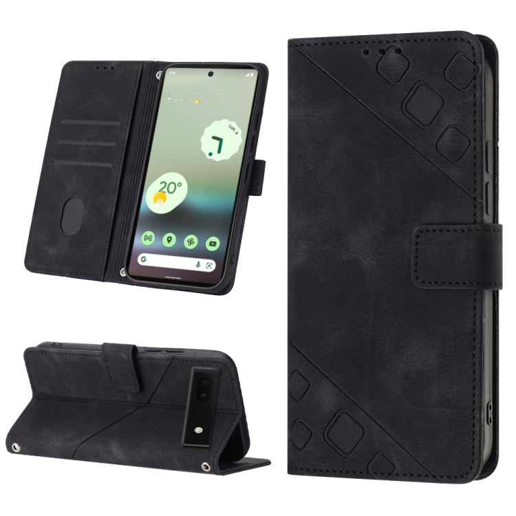 Custodia per telefono in pelle goffrata effetto pelle, For Google Pixel 6, For Google Pixel 6 Pro, For Google Pixel 6a 5G, For Google Pixel 7