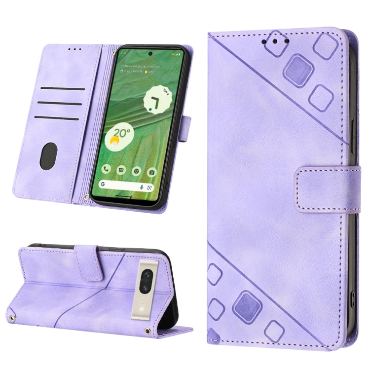 Custodia per telefono in pelle goffrata effetto pelle, For Google Pixel 6, For Google Pixel 6 Pro, For Google Pixel 6a 5G, For Google Pixel 7