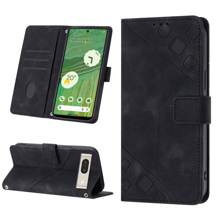Custodia per telefono in pelle goffrata effetto pelle, For Google Pixel 6, For Google Pixel 6 Pro, For Google Pixel 6a 5G, For Google Pixel 7
