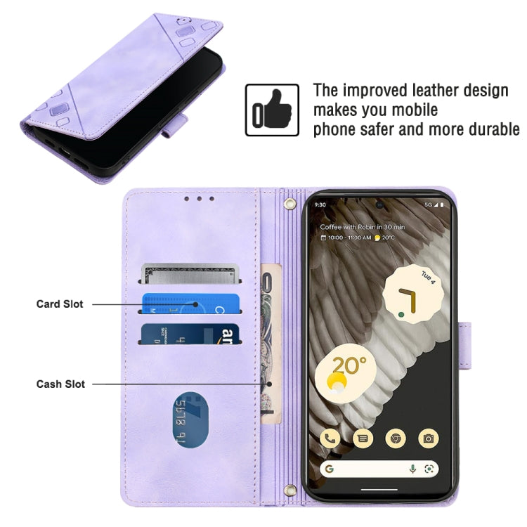 Custodia per telefono in pelle goffrata effetto pelle, For Google Pixel 7 Pro, For Google Pixel 7a