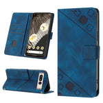Custodia per telefono in pelle goffrata effetto pelle, For Google Pixel 7 Pro, For Google Pixel 7a